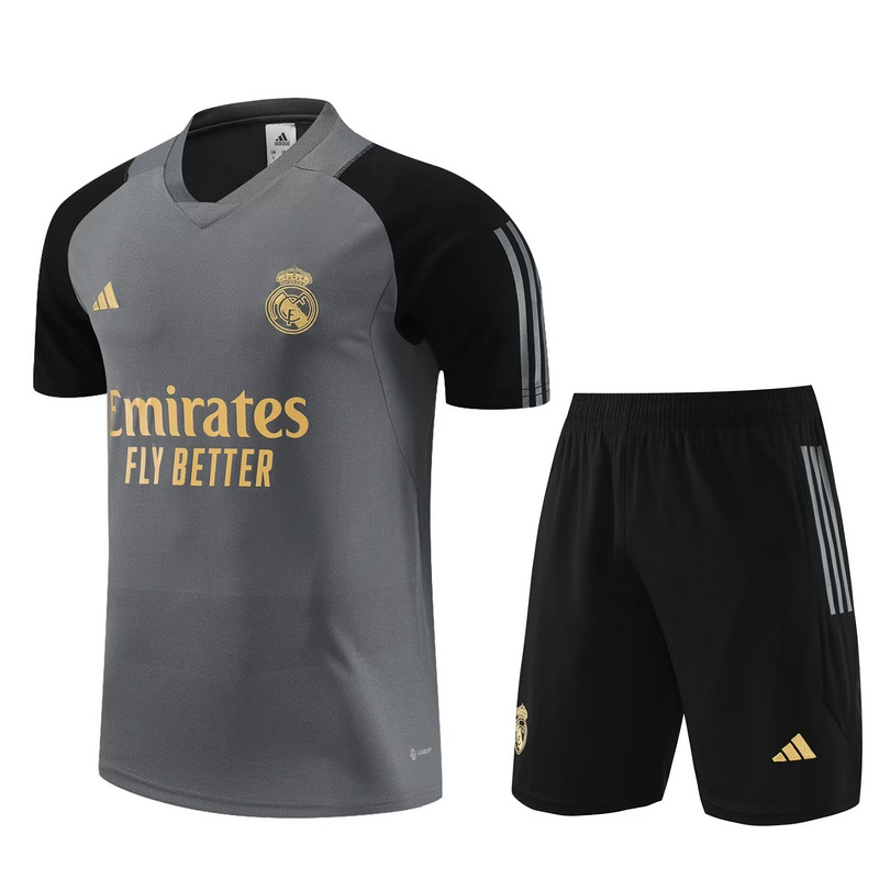 AAA Quality Real Madrid 23/24 Grey/Black Training Kit Jerseys